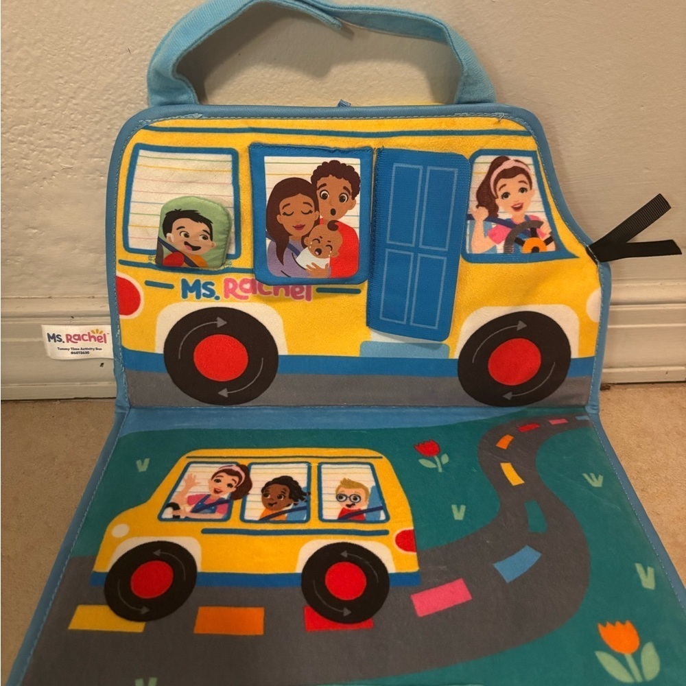 Ms. Rachel Tummy Time Activity Bus Baby Play Puzzle with Mirror - Picture 4 of 6